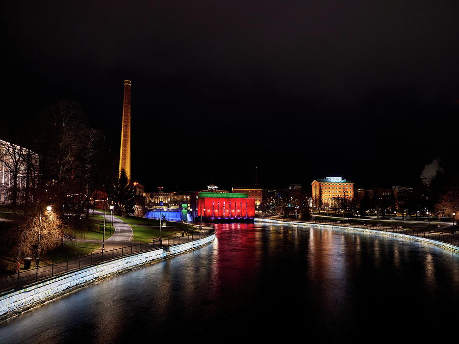 Tammerkoski lights Photograph by Jouko Lehto
