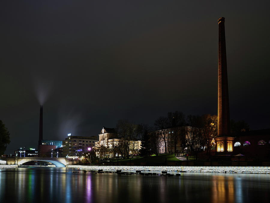 Tammerkoski night 2021 Photograph by Jouko Lehto
