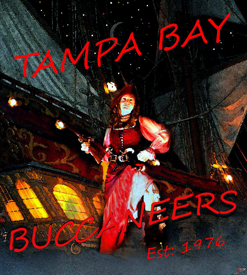 Tampa Bay Bucs 1976 Mixed Media by David Lee Thompson