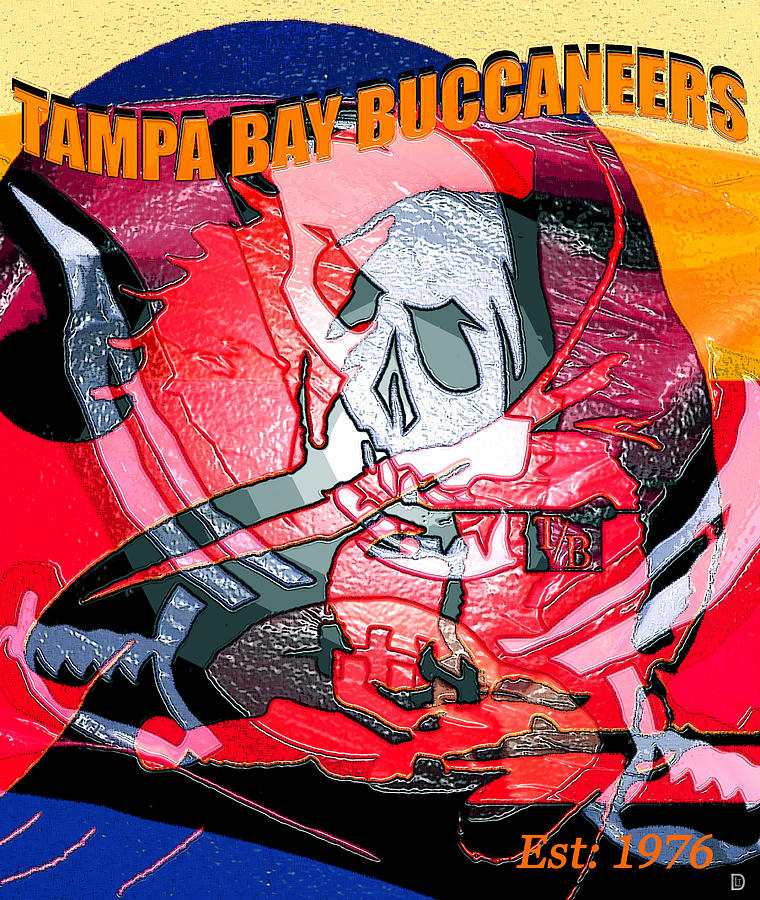 Tampa Bay Bucs mashup poster art Digital Art by David Lee Thompson