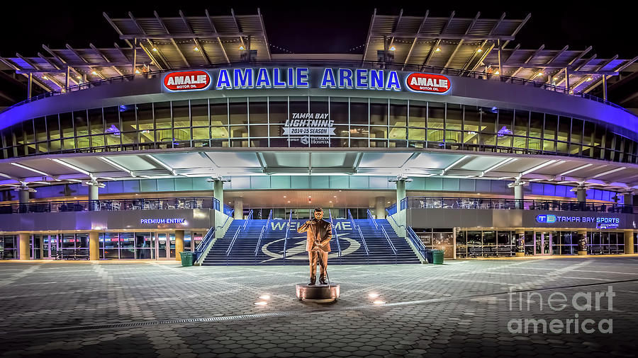 Tampa Bay Lightning Arena at Night Photograph by Jason Ludwig Photography
