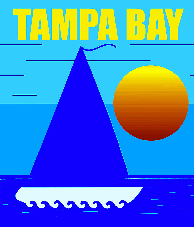 Tampa Bay sailing Mixed Media by David Lee Thompson