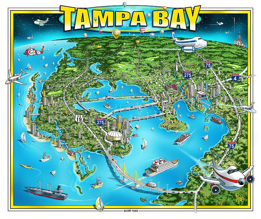 Tampa Bay Digital Art by Scott Ross