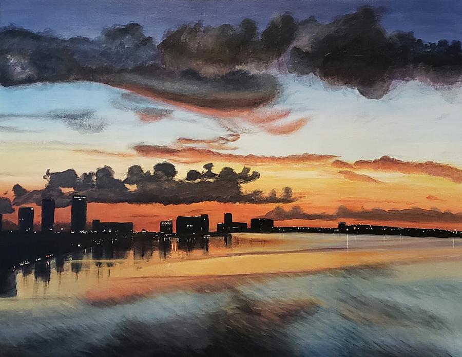 Tampa Bay Seascape  Painting by Alexis King-Glandon