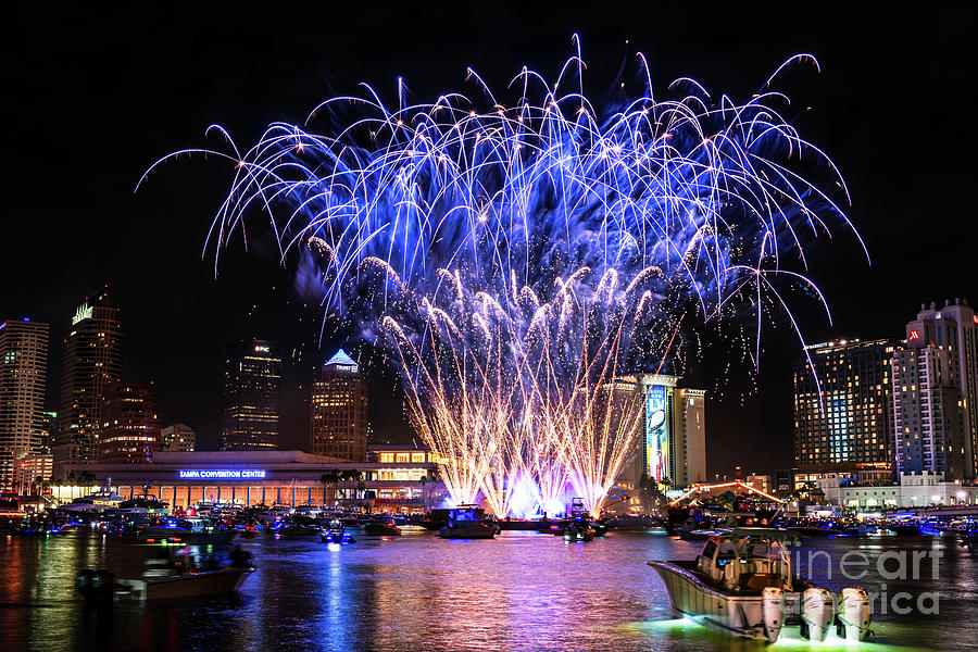 Tampa Fireworks Photograph by Karl Greeson Fine Art America