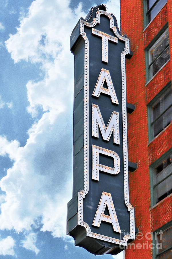 Tampa Lighted Sign Photograph