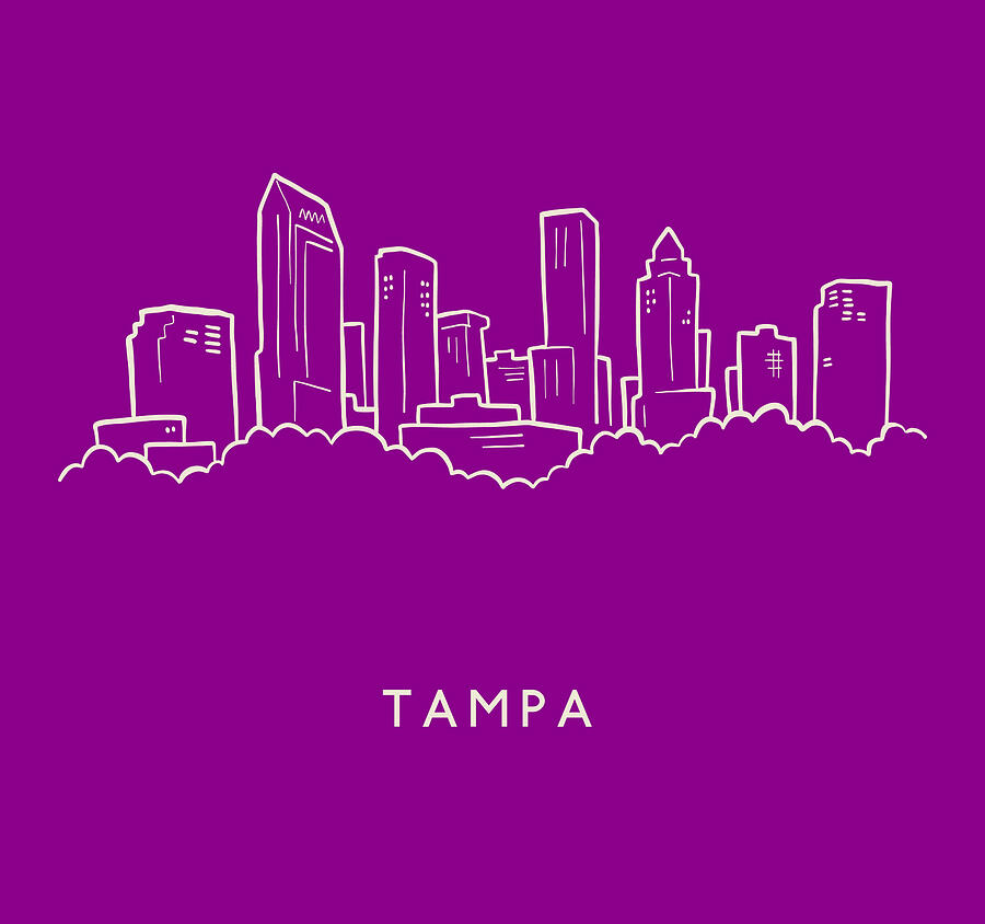 Tampa Skyline Sketch Drawing by Colin Schot Klotzbach Tampa Skyline Sketch Drawing by Colin Schot Klotzbach