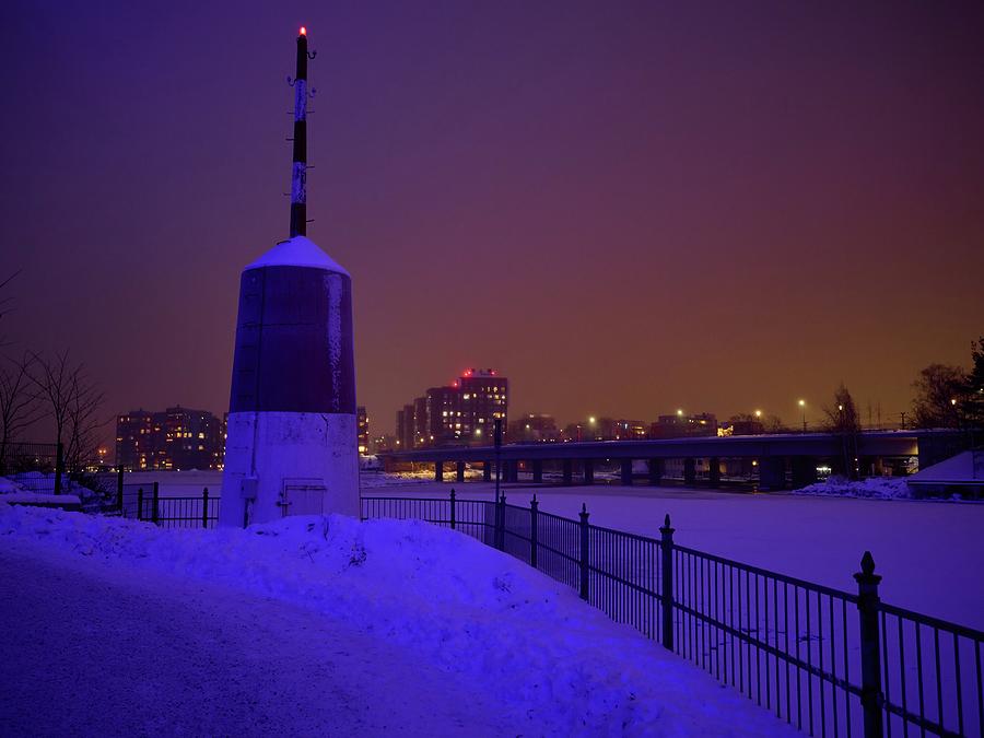 Tampere view. Sarkanniemi winter light festival. 2023 Photograph by Jouko Lehto