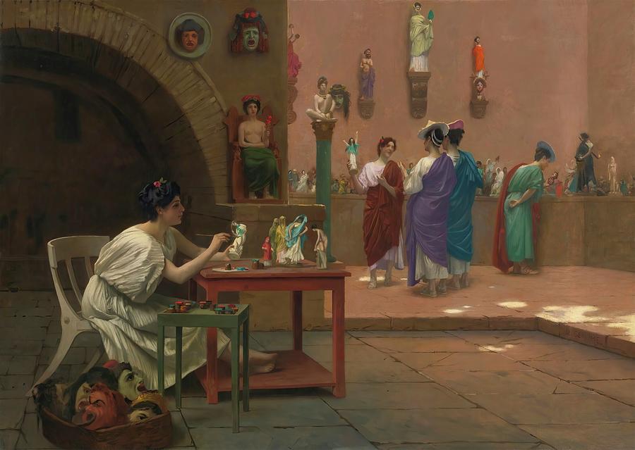 Tanagra Workshop Painting by Jean-Leon Gerome