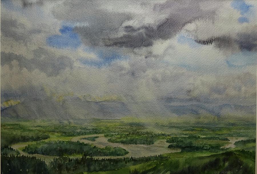 Tanana Valley Showers Painting by Deborah Horner