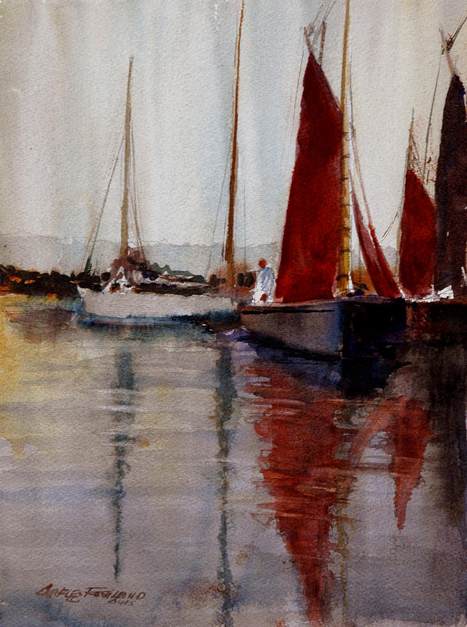 Tanbark Sails Painting by Charles Rowland