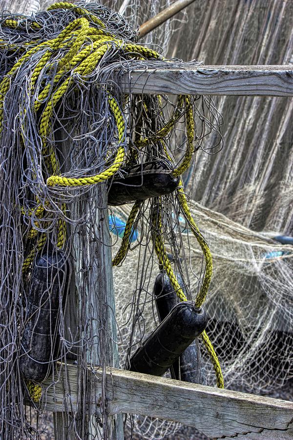 Tangeld Fishing Net Photograph by Ron Grafe