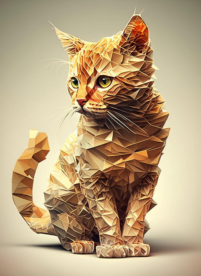 Tangerine Kitty Digital Art by Kareen Kolster - Fine Art America