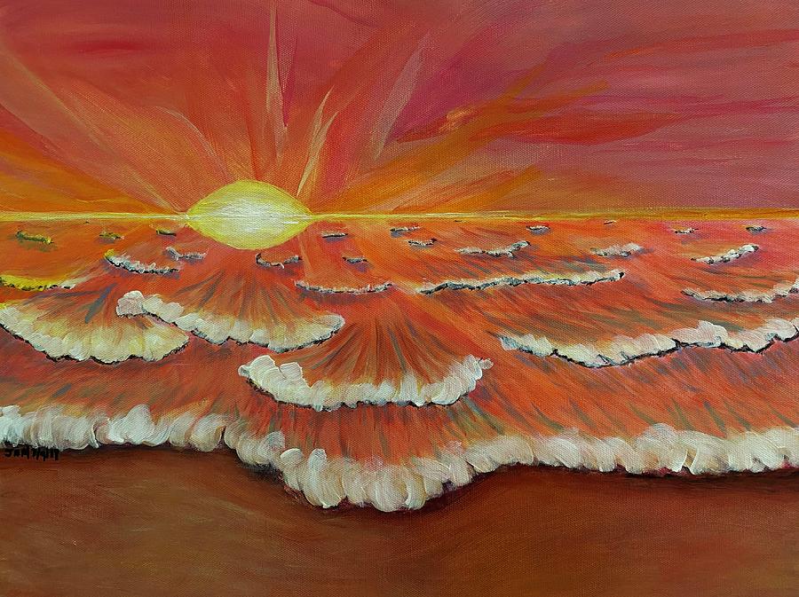 Tangerine Skies Painting by JAMartineau