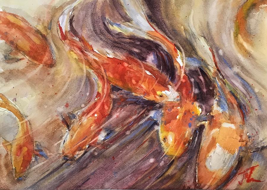 Tangerine Tango Painting by Judith Levins