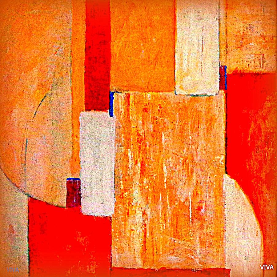 Tangerines  Abstract Painting by VIVA Anderson