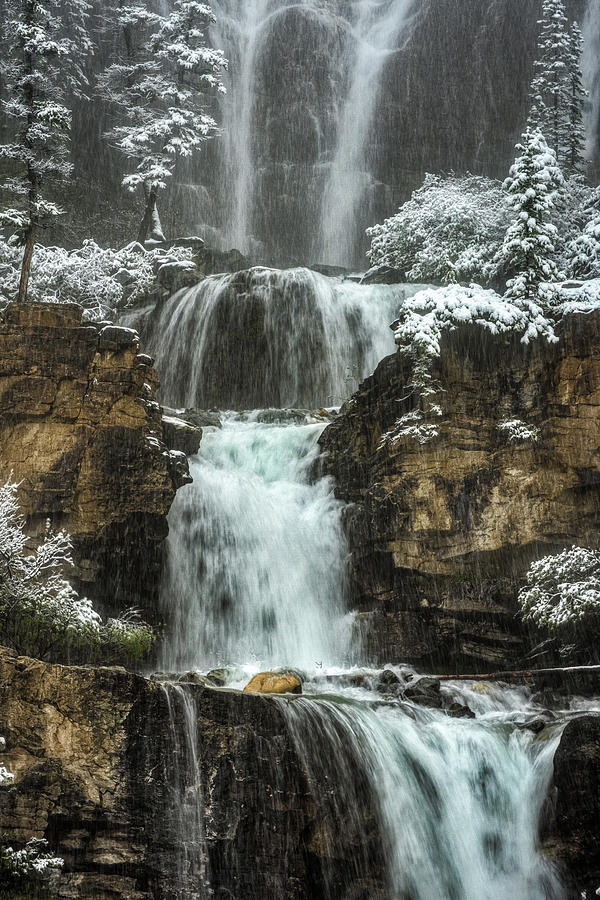 Tangle Falls, Jasper National Park Alberta Canada Photograph by Yves Gagnon