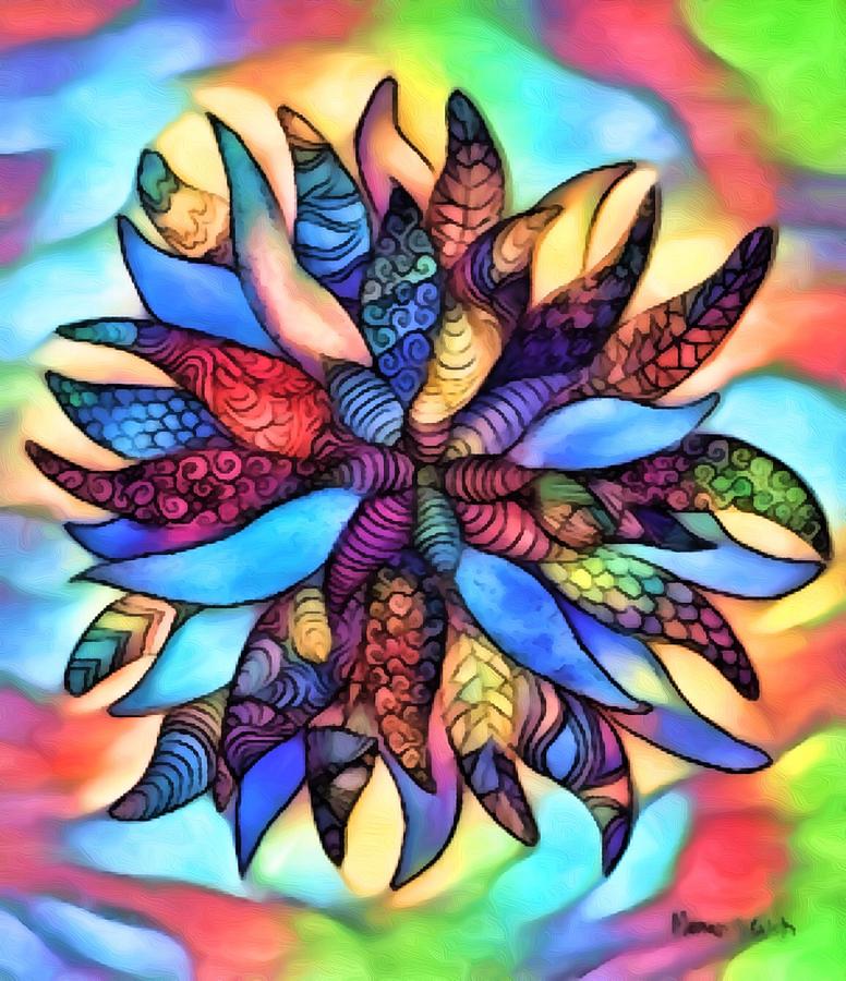 Tangle Mandala Digital Art by Megan Walsh