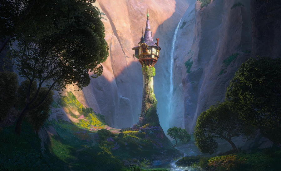 Tangled Castle Disney Tangled Rapunzel Tower Illustration Cartoons ...