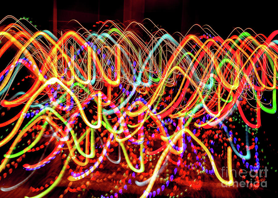 Tangled Christmas Lights Photograph by Dutch Bieber