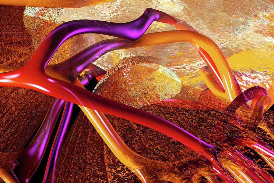 Tangled Fire Digital Art by Russell Kightley