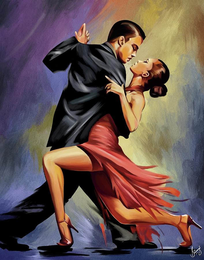 Tango Dance Art Digital Art by Shivangi Goenka - Fine Art America