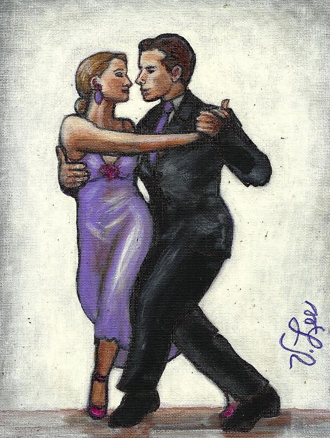 Tango---Dancing as One Painting by VLee Watson