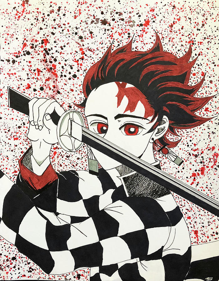 Tanjiro Drawing By Sasha Sutherland