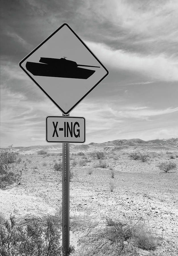Tank Crossing BW Photograph by Bob Pardue