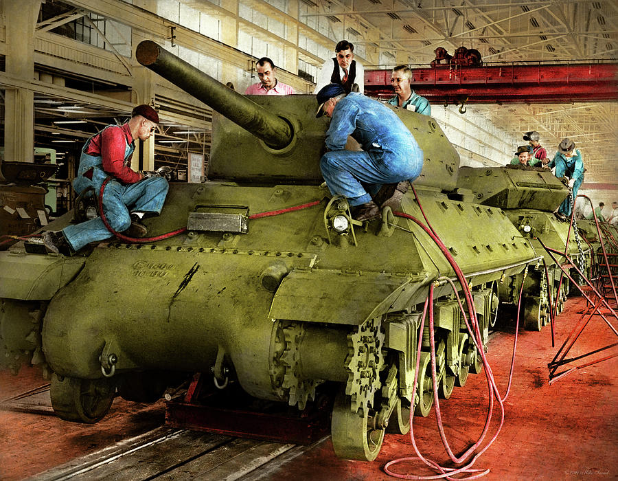Tank - Factory - Tanks for understanding 1943 Photograph by Mike Savad