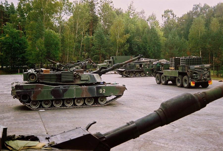 Tanks in a Motor Pool at Graf Photograph by Arthur Swartwout - Fine Art ...