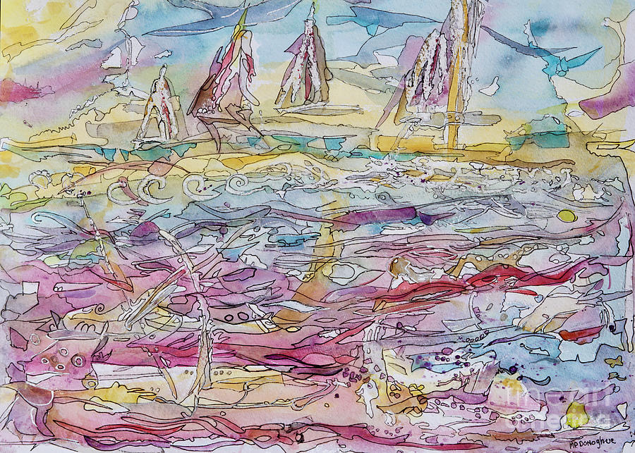 Tantos Sail - Abstract Art Painting by Patty Donoghue