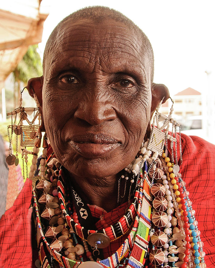 Tanzania Maasai Portrait Photograph by Mitchell R Grosky