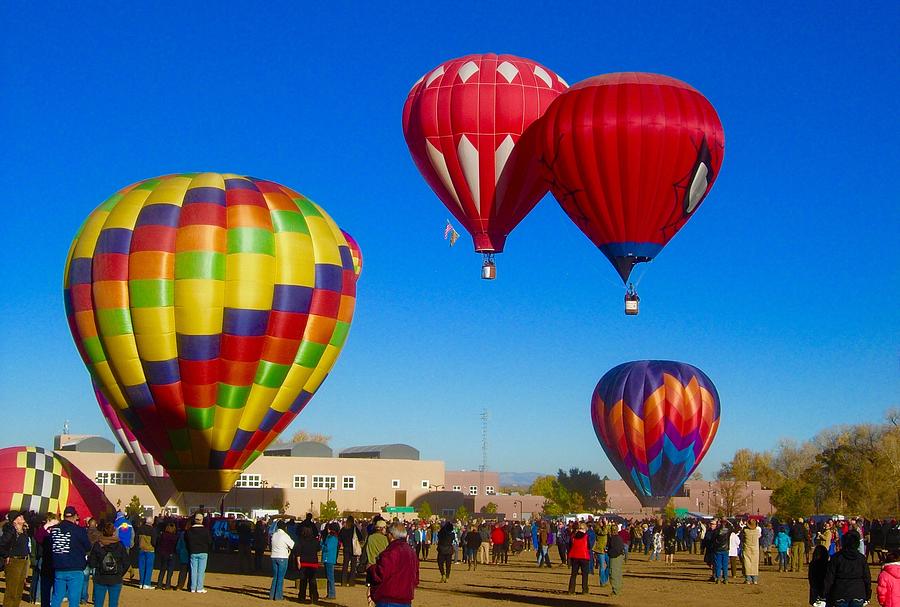 Taos Hot Air Balloons - 2 Photograph by Jerry Abbott