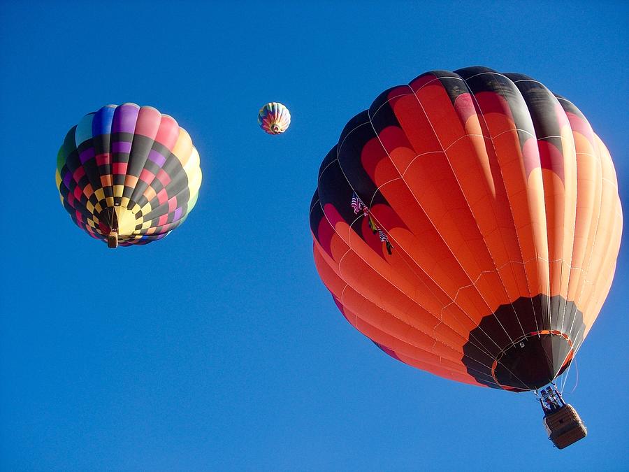 Taos Hot Air Balloons  Photograph by Jerry Abbott