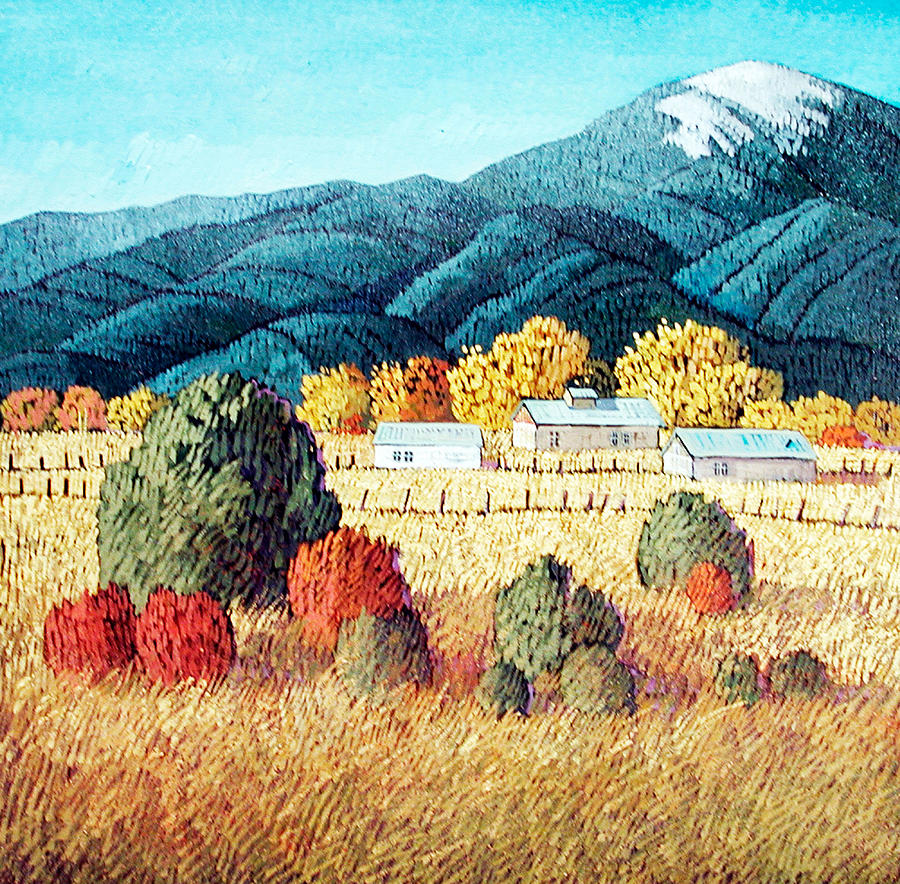 Taos Mountain Painting by Donna Clair