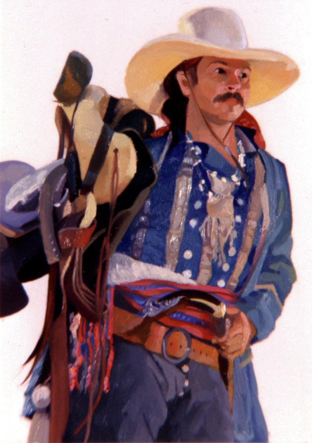 Taos Trader Painting by Elizabeth - Betty Jean Billups
