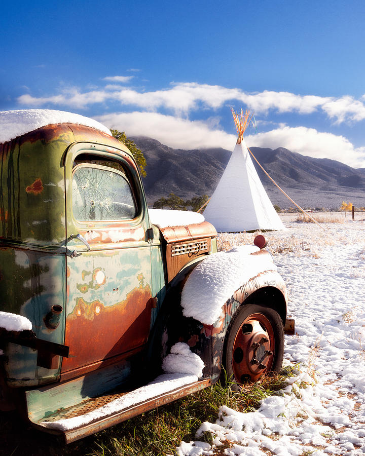 Taos Truck and Tipi Photograph by Elijah Rael