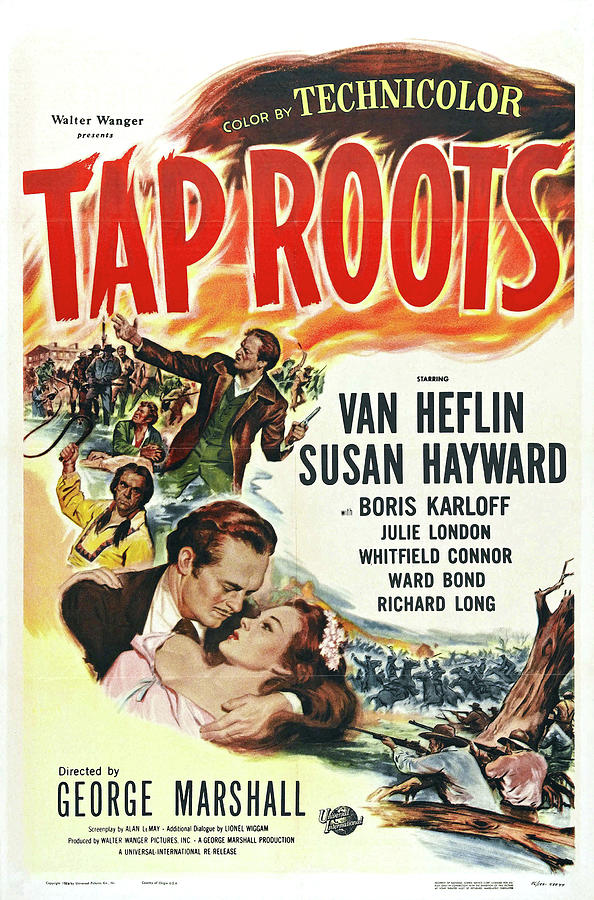 Van Heflin Mixed Media - Tap Roots, with Van Heflin and Susan Hayward, 1948 by Movie World Posters