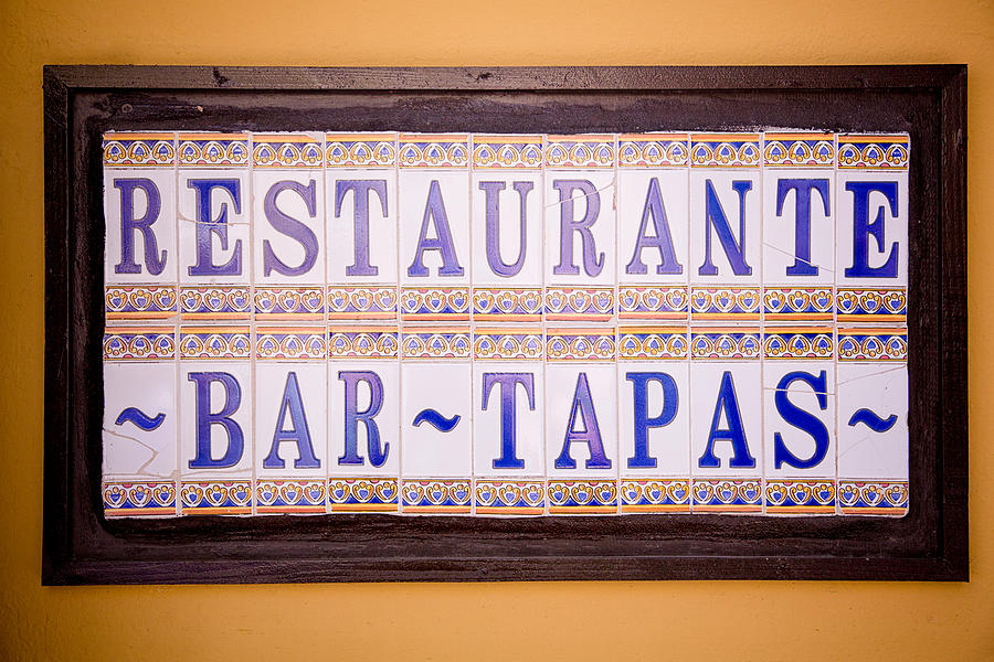 Tapas Restaurant Sign Photograph by Grandriver