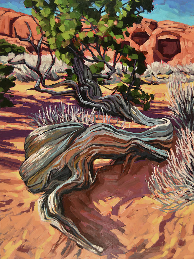 Tapestry Arch Juniper Painting by Stephen Bartholomew