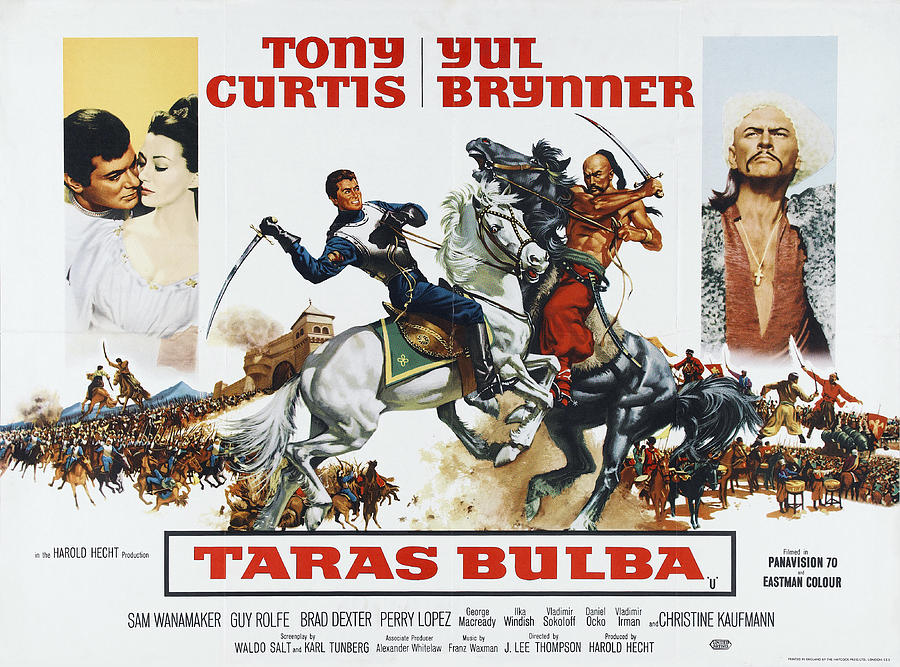 Taras Bulba, 1962 - art by Frank McCarthy Mixed Media by Movie World Posters
