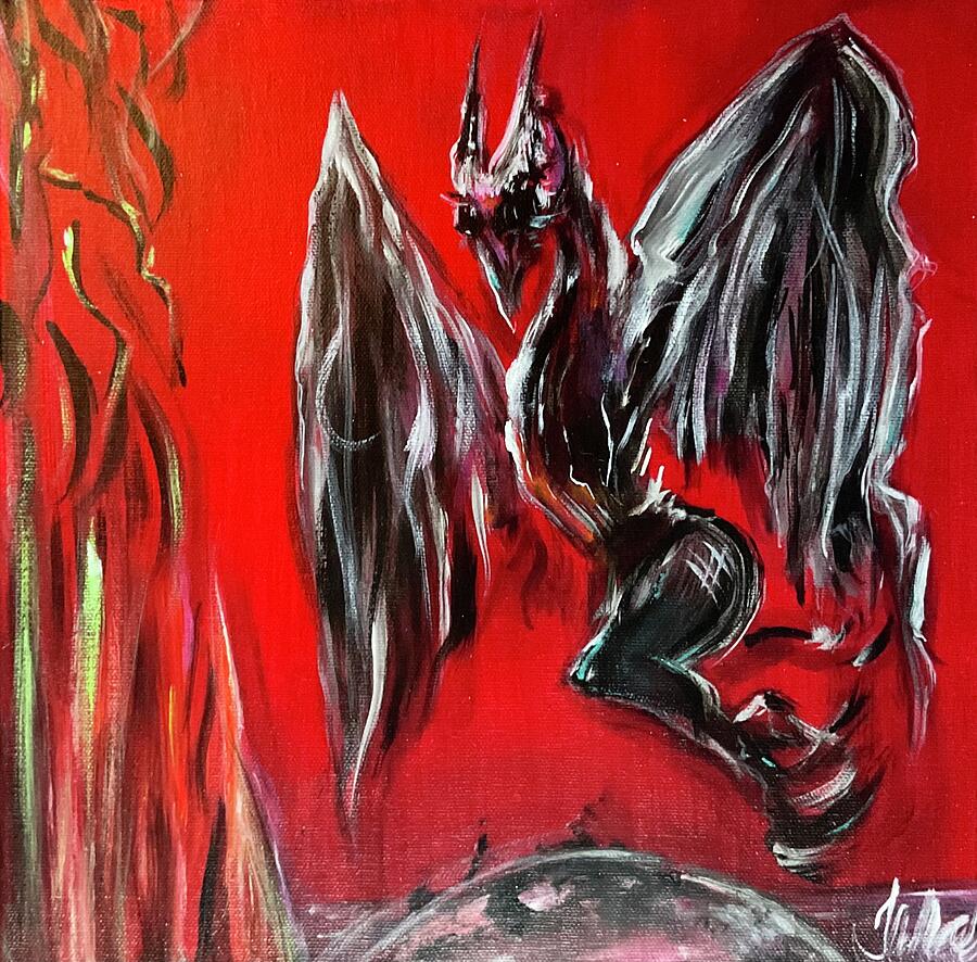 Taras Dragon Phoenix  Painting by Tara Dunbar