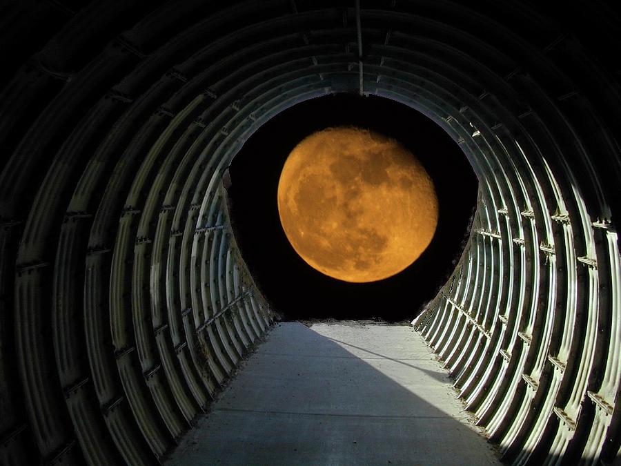 Target on the Dark of the Moon Photograph by Douglas Barnett