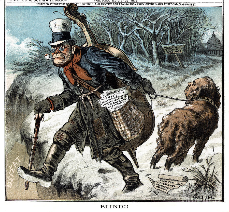Tariff Cartoon, 1884 Photograph by Bernhard Gillam