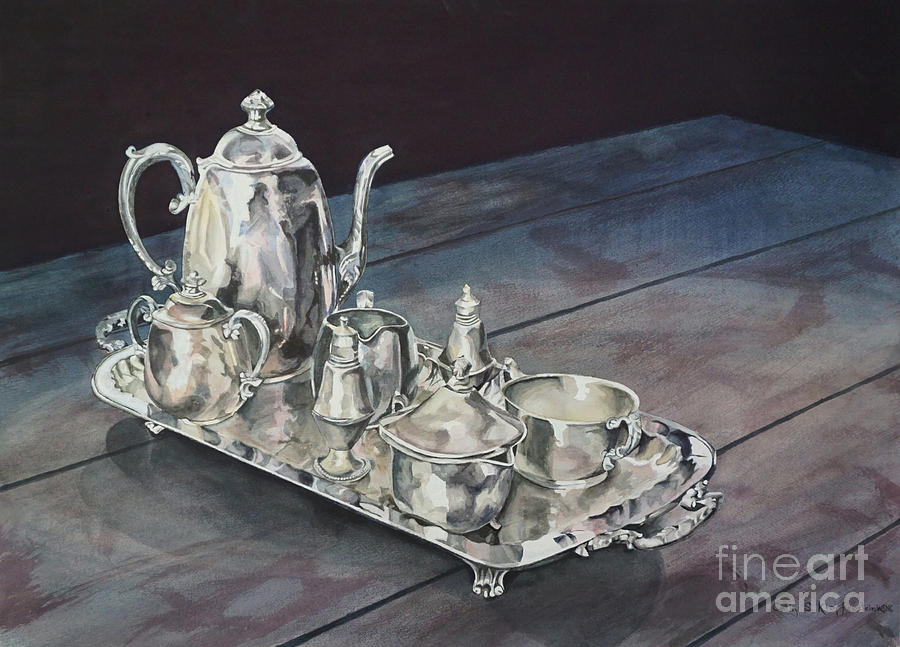 Tea Painting - Tarnished by Cathy Klopfenstein