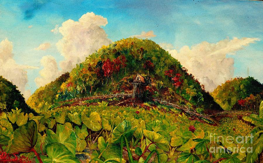 Tree Painting - Taro Garden of Papua by Jason Sentuf