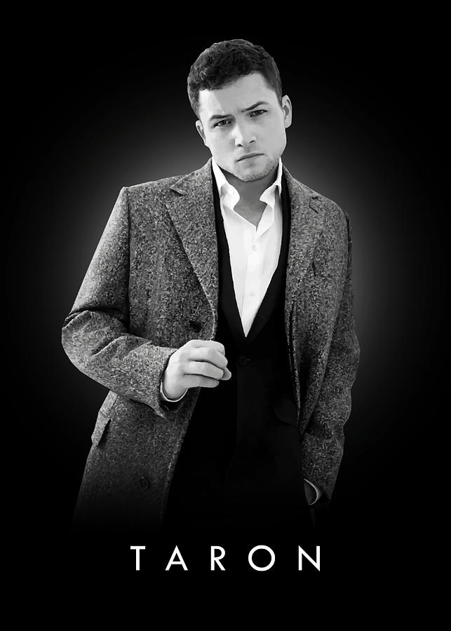 Taron Egerton Poster retro Painting by Dominic Clark - Fine Art America