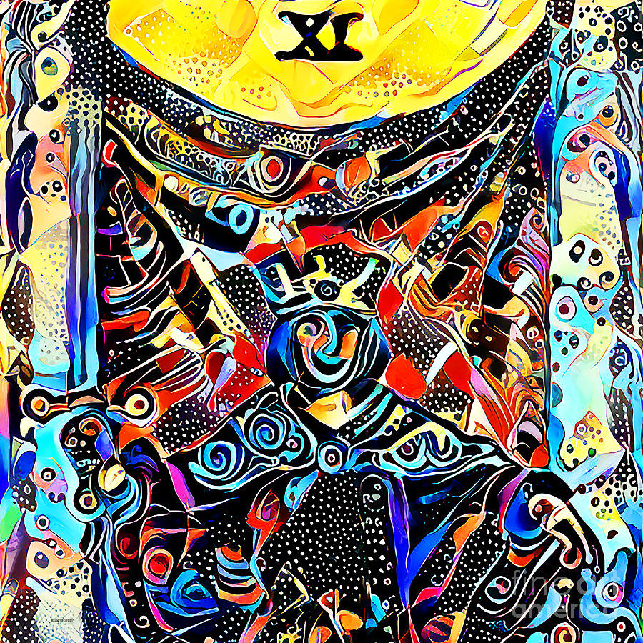 Tarot Card Justice in Contemporary Modern Design 20210128 Square Photograph by Wingsdomain Art and Photography