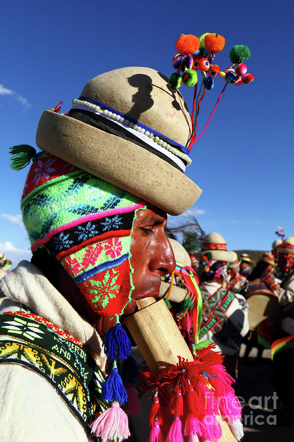 Tarqueada musician portrait Bolivia Photograph by James Brunker
